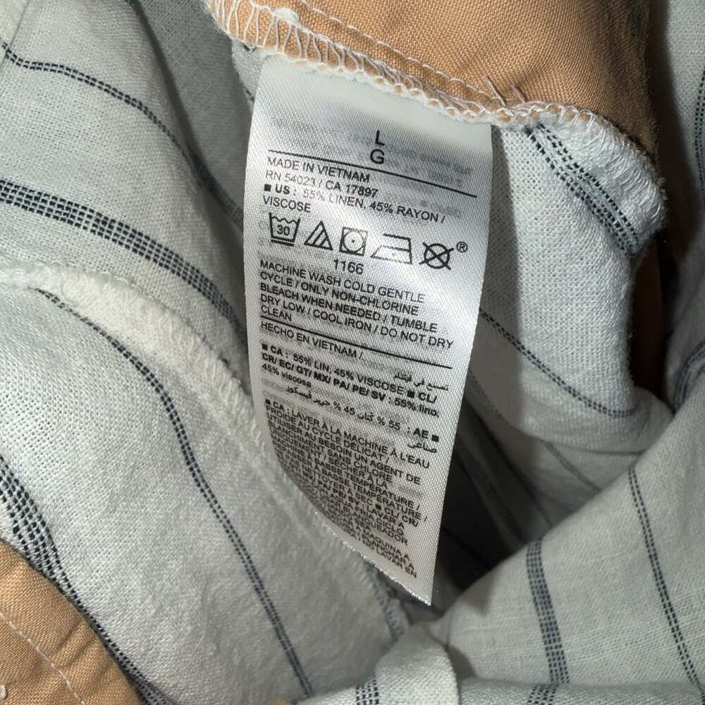 Old Navy Taylor Extra High-Rise Linen-Blend Striped Shorts Size L - Picture 3 of 6